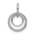 thumbnail image 3 of Auriga Fine Jewelry 10K White Gold 1/4ct. Diamond Double Circle Dangle Pendant for Women, 3 of 6
