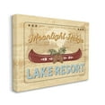 thumbnail image 3 of Stupell Moonlight Ridge Lake Resort Canoe Landscape Painting Gallery Wrapped Canvas Print Wall Art, 3 of 5