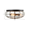 thumbnail image 5 of Giantex Semi Flush Mount Ceiling Light, Rustic Ceiling Light Fixture, Vintage Ceiling Lighting Lamp, 5 of 5