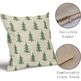 thumbnail image 4 of Watercolor Green Christmas Tree Throw Pillow Covers 18x18 Set of 2 Rustic Xmas Vintage Holiday Print Decorative Outdoor Pillowcases Winter Farmhouse Cushion Cases Decor for Couch Sofa Bed, 4 of 6