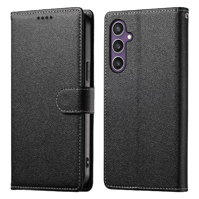 Funda para FOXDOCK Samsung Galaxy S25– Cuero Premium, 3 ranuras para tarjetas, Protección contra impactos