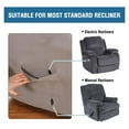 thumbnail image 5 of Waterproof Suede Stretch Recliner Slipcover, Anti-Slip Recliner Chair Cover With Side Pockets Armchair Covers Sofa Slipcover Recliner Cover Furniture Protector-Taupe, 5 of 7