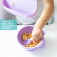 thumbnail image 5 of Bumkins Baby Silicone First Feeding Set w/ Bowl, Lid & Spoon for Ages 4 months+ (Lavender), 5 of 6