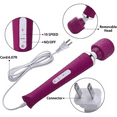 thumbnail image 5 of Rulwuck handheld rechargeable full body wand massager - perfect for home massage of neck, back, shoulders, waist, feet - suitable for everyone,Purple, 5 of 6