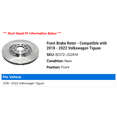 thumbnail image 2 of Front Brake Rotor - Compatible with 2018 - 2022 Volkswagen Tiguan 2019 2020 2021, 2 of 2