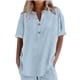 thumbnail image 5 of Sudadera con cremallera,Conjunto de top y pantalón corto de manga corta holgado e informal para mujer, 100 % poliéster, cuello en V, ideal para el hogar, sopatenor, 5 of 9