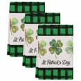 thumbnail image 2 of St. Patrick's Day Kitchen Towels Set of 3, Country Spring Clovers Green Black Plaid Absorbent Dish Towels for Kitchen, Microfiber Hand Towel, Quick Drying Tea Towel for Cleaning Decorative Dishcloths, 2 of 7