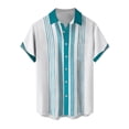 thumbnail image 5 of Hawaiian Shirt For Men, Men's Vintage Button Down Bowling Shirts Short Sleeve Summer Beach Shirt 4XL, 5 of 5