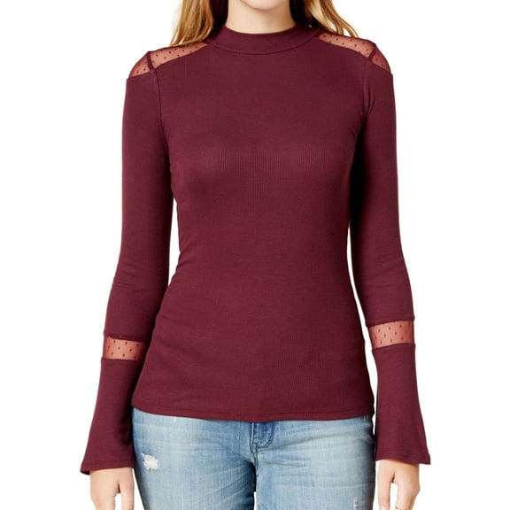 Maison Jules Womens Swiss-Dot-Illusion Kimono Top Blouse