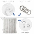 thumbnail image 5 of Ocean Starfish Seashell Bathroom Shower Curtains with 12 Hooks Waterproof Shower Curtain for Stalls and Bathtubs Summer Marine Life Floral White Decorative Bathroom Privacy Curtain 60x72 Inches, 5 of 9
