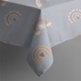 thumbnail image 5 of Blue Boho Bohemia Rainbow Hearts Pattern Square Tablecloth,Waterproof Square Table Cover,Wipeable Spillproof Washable Table Cover for Home Kitchen Party Decor 52"x52"(132x132cm), 5 of 6