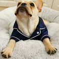 thumbnail image 5 of Minimanihoo Pet Dog Cat Pajamas Clothes Soft Lapel Shirts Loungewear for Small/Medium Dogs and Cats XS-2XL,Navy Blue, 5 of 15