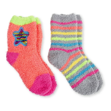 Girls' Fuzzy Crew Socks, 8 Pair Rainbow Pack - Walmart.com