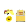 thumbnail image 4 of EeaseMX 1 juego de ropa de cosplay para trabajadores, traje de juego de rol para niños, traje de carpintero para niños, para decoración de fiesta de máscaras de Halloween, color amarillo, 4 of 7