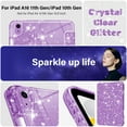 thumbnail image 4 of Kenke Compatible with iPad A16 11th Generation 11 Inch 2025 Case, iPad Case 10th Generation 10.9 Inch, Glitter Cover with Sparkly Clear Back, Pencil Holder, for Kids Girls, (Purple), 4 of 9