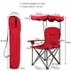 thumbnail image 4 of Silla de Camping Plegable Costway con Toldo de Sombra y Portavasos Carga 120 kg para Patio Campamento 53,5 x 53,5 x 130 cm Rojo, 4 of 7