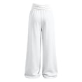 thumbnail image 5 of Falkdiz Loose Sweatpants for Girls Outdoor Wide Leg Pockets Open Bottom Relaxed fit Trendy Pantalones Solid Color Girls Pants , White , Size: 14-15 Years, 5 of 8