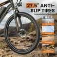 thumbnail image 4 of TotGuard Electric Bike for Adults 27.5" E-Bike with 500W Motor, Electric Mountain Bike with 48V 10Ah Battery, Lockable Suspension Fork, Shimano 21 Speed Gears UL2849, 4 of 12