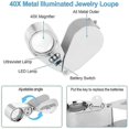 thumbnail image 4 of 10X to 40X Full Metal Jewelry Magnifying Loop with 4 Portable Illuminated Loupes, 4 of 5