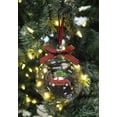 thumbnail image 6 of Rae Dunn Christmas Ornaments - Set of 4 Red and Clear Glass Balls - Home Sweet Home - 100mm / 3.94 Inch Large Hanging Holiday Decorations for Xmas Tree, 6 of 7