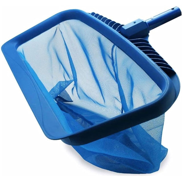 Accesorios de red para skimmer de piscina, herramientas de pala resistentes para limpiar piscinas, rastrillo de hojas de bolsa profunda de malla fina con marco de plástico resistente