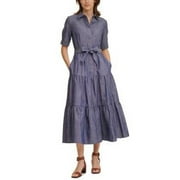 Calvin Klein Cotton Chambray Maxi Dress