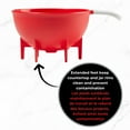 thumbnail image 3 of Starfrit Canning Funnel Set, Fits Regular & Wide Mouth Jars, Engraved Measurements, Non-Slip Handle, Snap-On Strainer, Red, 3 of 8