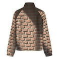 thumbnail image 6 of Jackets for Women Winter Coat Jackets Flannel Stand Collar Jacket(Red Brick Wall, Brick Stone Wall,Size:S-4XL), 6 of 7