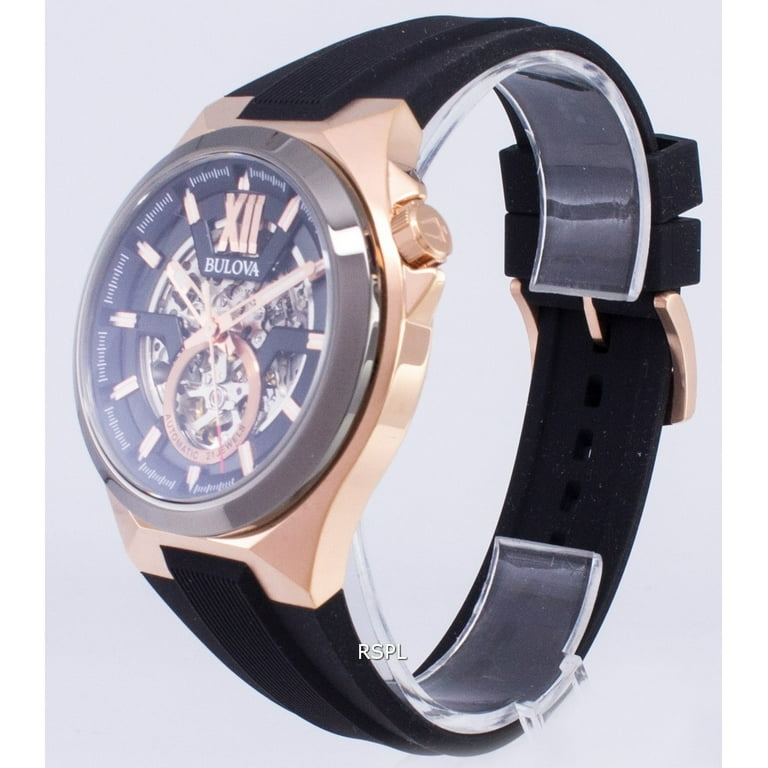 Bulova Classic 98A177 Automatic Men's Wrist Watch, Rose Gold