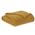 thumbnail image 3 of Brooklyn Loom Marshmallow Sherpa Mustard Twin XL Blanket 100% Polyester Microfiber Plush,  Solid Casual themed, Adult Bedding, OEKO-TEX Certified, 3 of 10