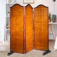 thumbnail image 3 of BRIGHTFUFU 2pcs Panel Holder Stand Wood Privacy Support for Room Divider Base, 3 of 7