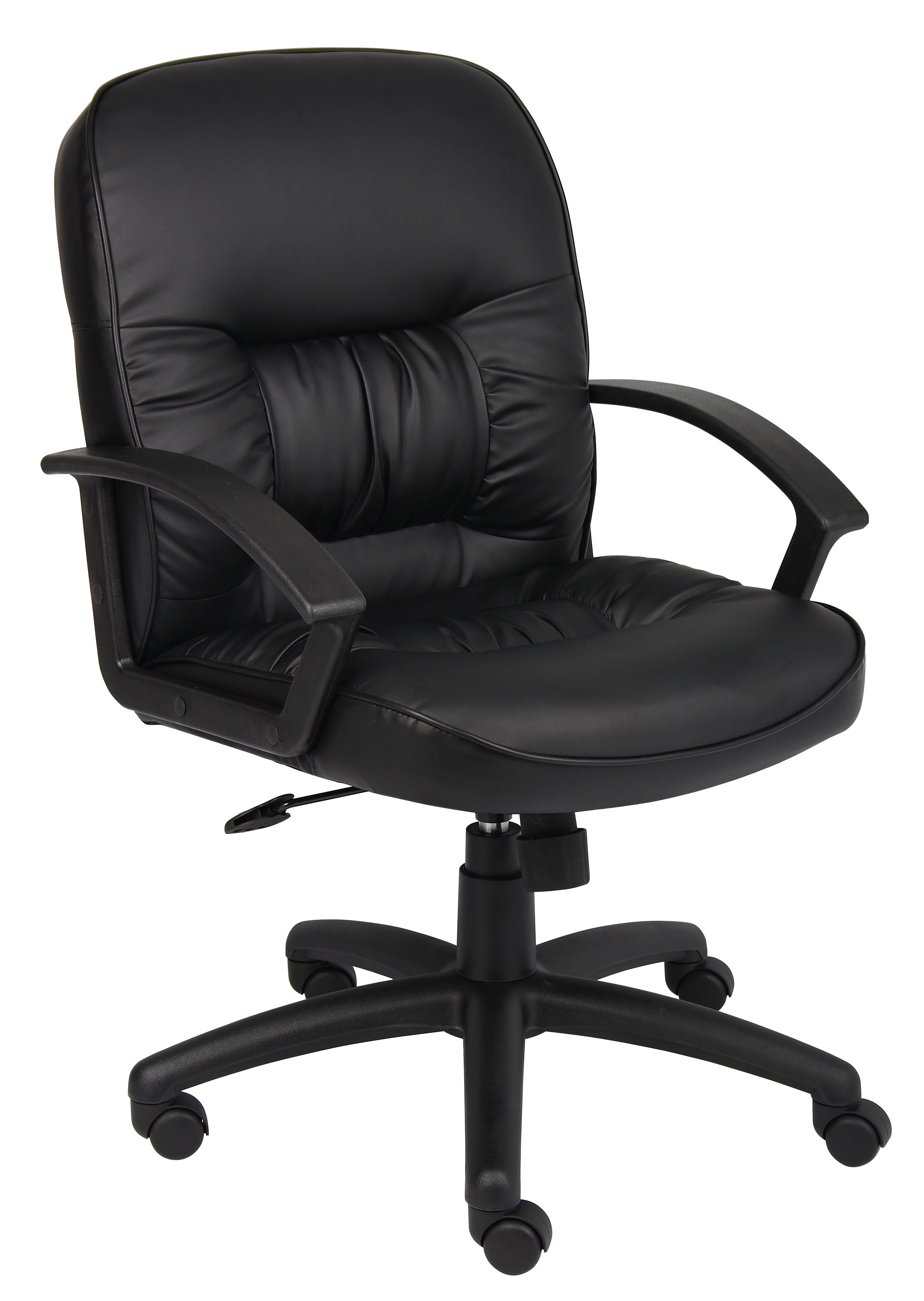 ❤️売れ筋がひ新作！❤️ Boss Office Products Leather Adjustable Task Chair Without Arms，  Black， B