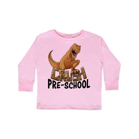 

Inktastic Crush Pre-School Roaring Dinosaur Gift Toddler Boy or Toddler Girl Long Sleeve T-Shirt