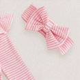 thumbnail image 5 of TOWED22 Newborn Baby Girl Fall Winter Clothing 3pc Sets Outfits Long Sleeve Round Neck Print Bodysuit Romper + Pants Headband Jumpsuit Set(Red,3-6 M), 5 of 7