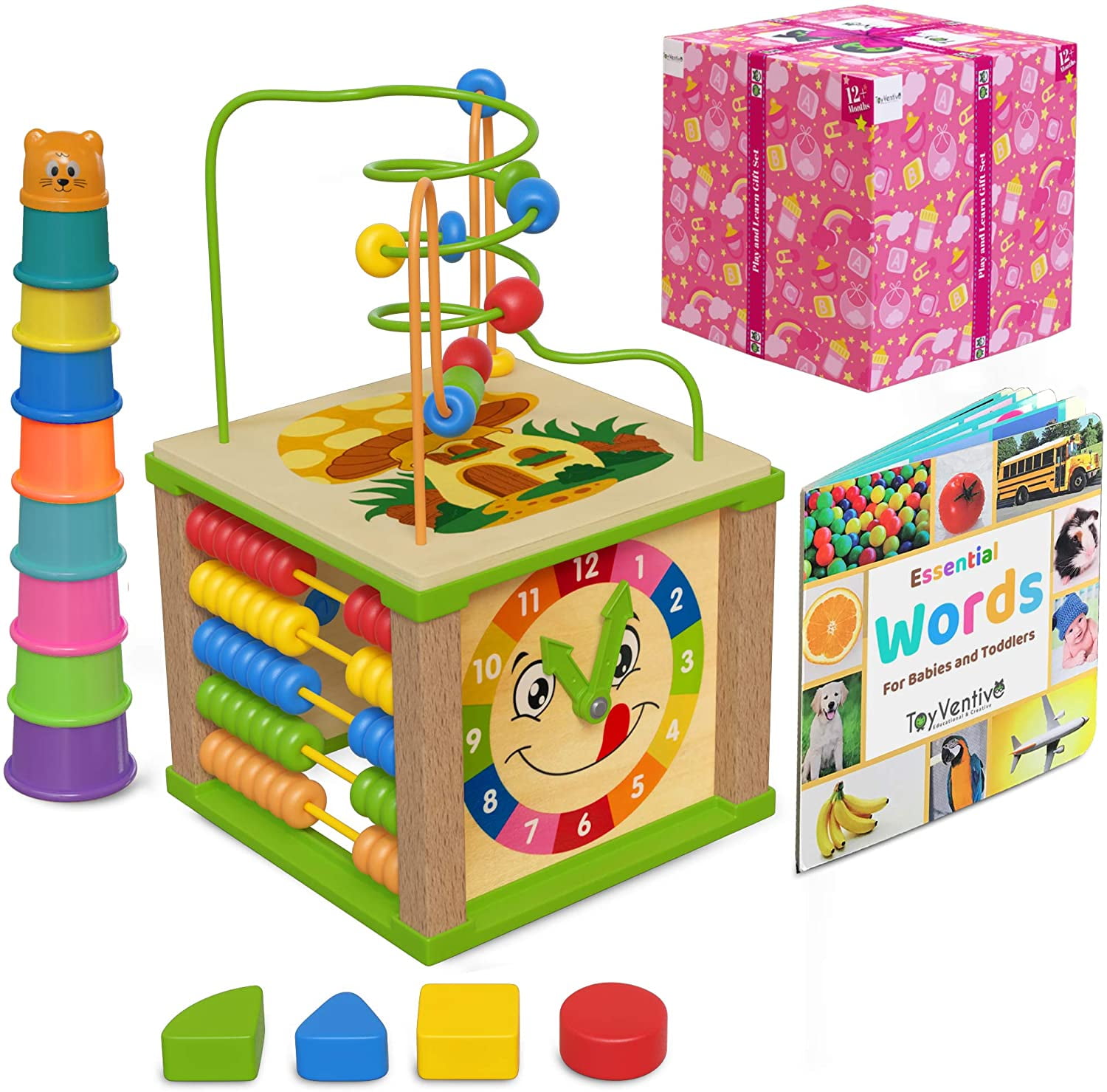 toyventive wooden activity cube