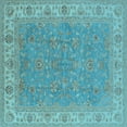 thumbnail image 1 of Ahgly Company Indoor Square Oriental Light Blue Industrial Area Rugs, 7' Square, 1 of 4