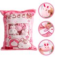thumbnail image 2 of Pink Stuffed Rabbit Toy Bunny Plush Doll for Kids and Adults Couch Nap Companion 1Set 50X38X10in, 2 of 8