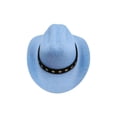 thumbnail image 2 of Pet Cowboy Hat for Cats and Small Dogs Adjustable Western Star Studded Puppy Kitten Sun Hat Photo Prop Costume Accessory Royal Blue S, 2 of 7