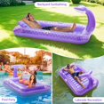 thumbnail image 6 of MoKo Pool Floats Adult, Large Floating Bed with Ice Bar, Tanning Bed Pool Raft Inflatable Lounger with Drink Holder Tanning Chair Inflatable Pool Toys for Party Beach Backyard, 6 of 6