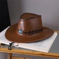 thumbnail image 2 of jiaxiM Cowboy Hat for Men Denim Western Cowboy Jazz Hat Curved Brim Wool Fabric British Style for Men Women Fashion and Outdoor Activities, 2 of 4