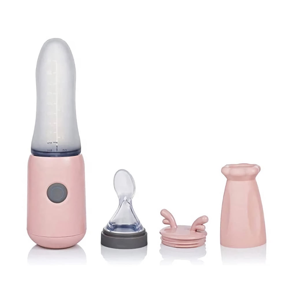 Socila Blender Baby Food Processor Mini Portable Blender With Silicone Feeding Bottle and Baby Spoons USB Quick Recharging