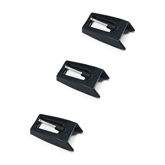 3 Pack Turntable Replacement Needles for Various Portable Suitcase Record Player, Turntables, LP, Phonograph - Black Limited Edition