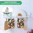 thumbnail image 4 of Yayeee Pot Holders Kitchen Heat Resistant with Pocket 7"x9.8" Cotton Oven Cooking Hot Pads, Red Geometric, 4 of 7