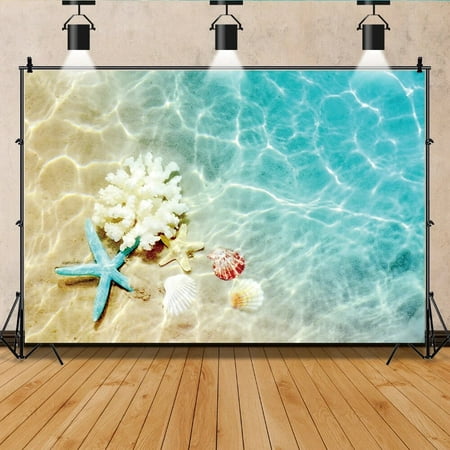 Image of Summer Dreamy Seaside Beach Photo Backdrop StarToy Kid Newborn Baby Shower Photography Background For Photo Studio