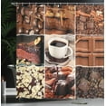 thumbnail image 4 of Ambesonne Brown Shower Curtain, Coffee Chocolate Cocoa, 69"Wx70"L, Brown, 4 of 5