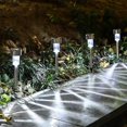 thumbnail image 2 of 12 luces LED solares para jardín, lámpara de exterior alimentada por energía solar, iluminación LED impermeable para paisaje, camino, patio, decoración de césped, color blanco, 2 of 5
