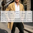 thumbnail image 6 of FRSASU Men's Trench Coat Slim Fit Single Breasted Long Windbreaker Jacket Classic Lapel Casual Overcoat with Side Pockets Khaki, 6 of 9