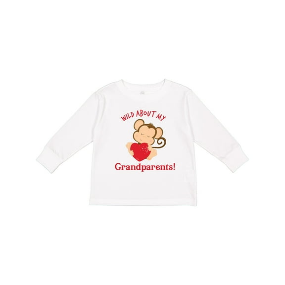 Inktastic Wild About my Grandparents Boys or Girls Long Sleeve Toddler T-Shirt