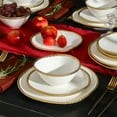thumbnail image 3 of Christian Siriano Akoya 24-Piece Dinnerware Set Porcelain, White, 3 of 7