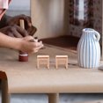 thumbnail image 2 of Miangastore 2 Pcs Miniature Wooden Stool Model for Dollhouse Furniture Tiny Chair Prop for Mini House Layout Small Wood Stool Miniature Furniture Decor, 2 of 8